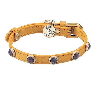 Pebbies Faceted Amethyst Dog Collar_big